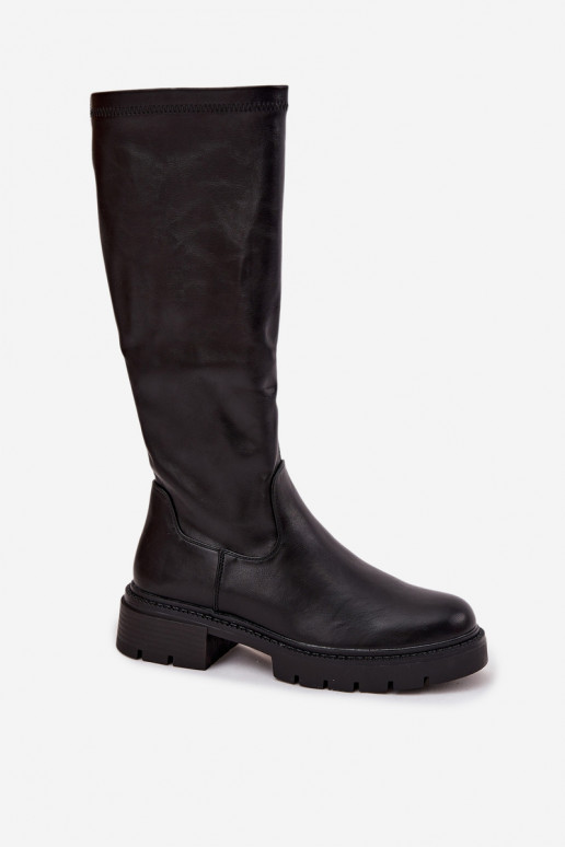 stivali da donna in ecopelle colore nero Oceana stivali da donna in ecopelle colore nero Oceana