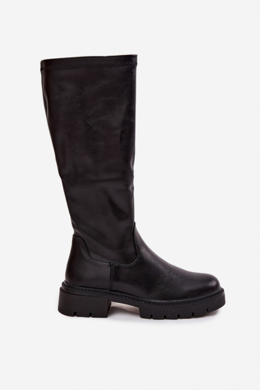 stivali da donna in ecopelle colore nero Oceana stivali da donna in ecopelle colore nero Oceana