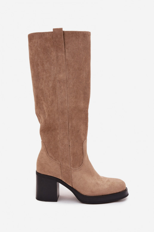 Stivali caldi Su un enorme palo beige Sanelle Stivali caldi Su un enorme palo beige Sanelle