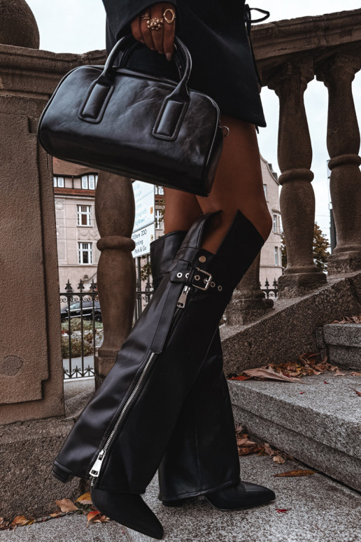 riscaldamento stivali da donna sopra il ginocchio con i tacchi con cinghie con fibbie I color argentom Zamkiem colore nero Reisa riscaldamento stivali da donna sopra il ginocchio con i tacchi con cinghie con fibbie I color argentom Zamkiem colore nero Reisa