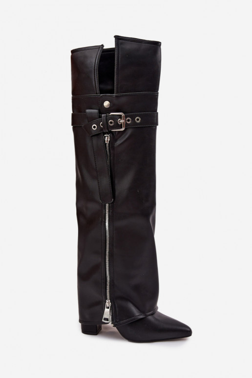 riscaldamento stivali da donna sopra il ginocchio con i tacchi con cinghie con fibbie I color argentom Zamkiem colore nero Reisa riscaldamento stivali da donna sopra il ginocchio con i tacchi con cinghie con fibbie I color argentom Zamkiem colore nero Reisa