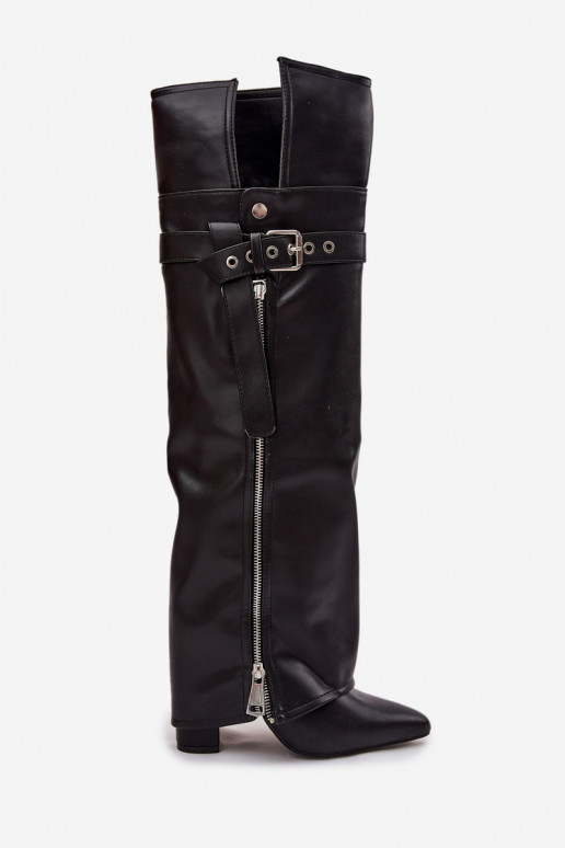 riscaldamento stivali da donna sopra il ginocchio con i tacchi con cinghie con fibbie I color argentom Zamkiem colore nero Reisa riscaldamento stivali da donna sopra il ginocchio con i tacchi con cinghie con fibbie I color argentom Zamkiem colore nero Reisa