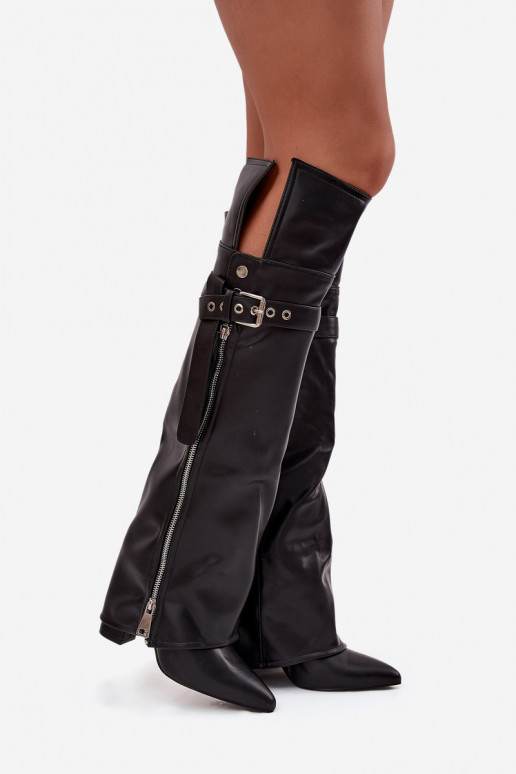riscaldamento stivali da donna sopra il ginocchio con i tacchi con cinghie con fibbie I color argentom Zamkiem colore nero Reisa riscaldamento stivali da donna sopra il ginocchio con i tacchi con cinghie con fibbie I color argentom Zamkiem colore nero Reisa