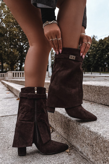 riscaldamento Stivali da donna con tacchi decorati CzekoladoAe Luvielle 2