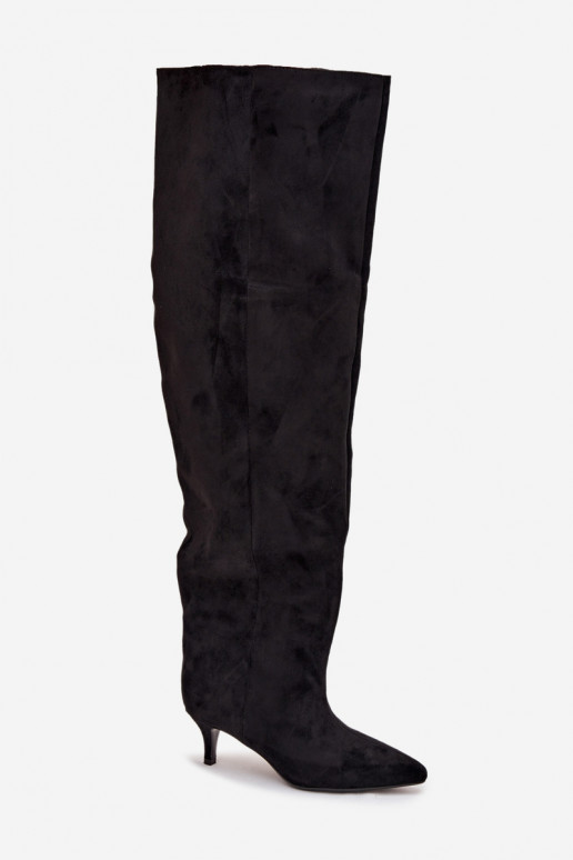 Un modello convincente stivali da donna con tacchi sottili colore nero Ysolienne