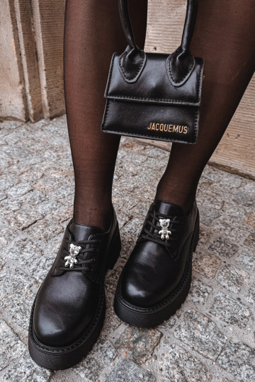 scarpe FemminilePrzypinką Eko Pelle colore nero Laurea 2