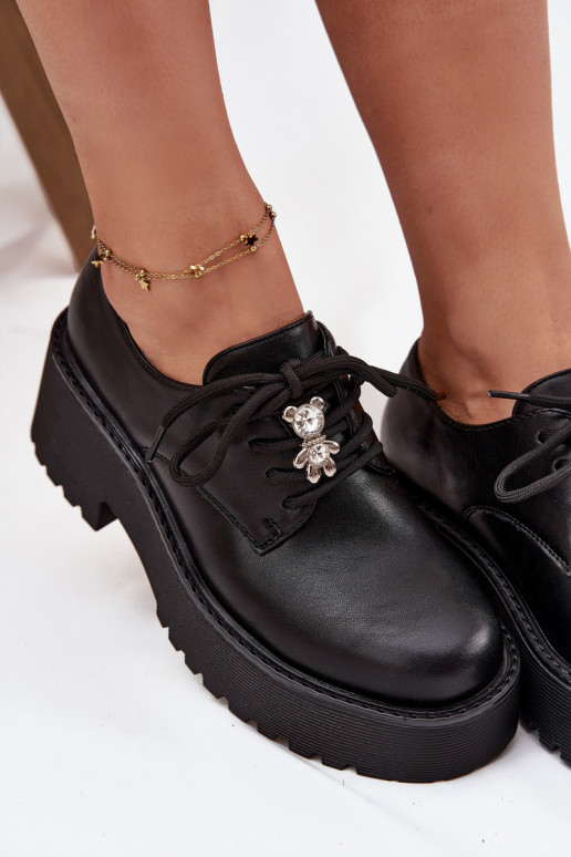 scarpe FemminilePrzypinką Eko Pelle colore nero Laurea scarpe FemminilePrzypinką Eko Pelle colore nero Laurea