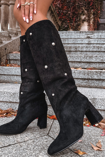 Stivali caldi con i tacchi Con decorazionii Detalami colore nero Lucinda