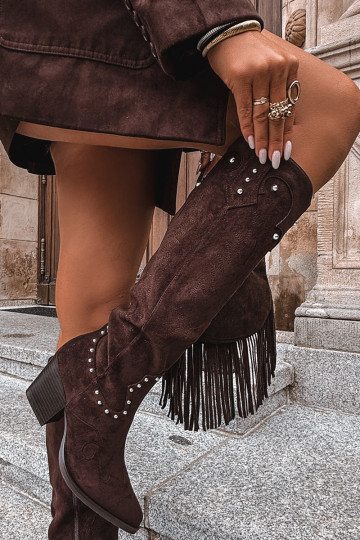 Femminile stivali stile coAboy Con decorazione con i tacchi CzekoladoAe Darella 2