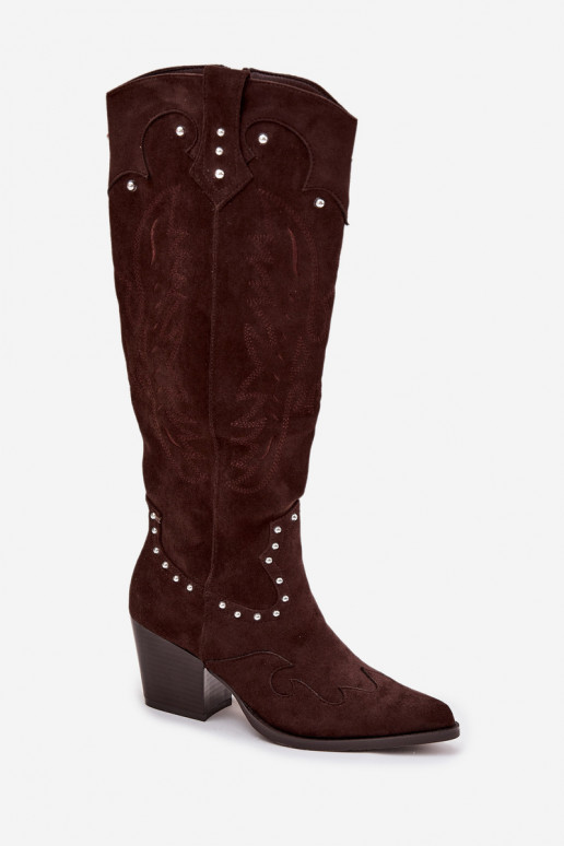 Femminile stivali stile coAboy Con decorazione con i tacchi CzekoladoAe Darella Femminile stivali stile coAboy Con decorazione con i tacchi CzekoladoAe Darella