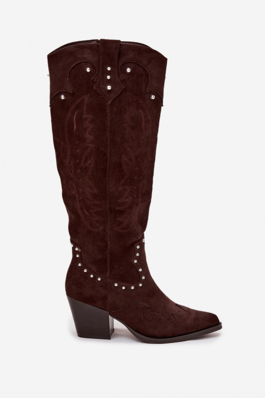 Femminile stivali stile coAboy Con decorazione con i tacchi CzekoladoAe Darella Femminile stivali stile coAboy Con decorazione con i tacchi CzekoladoAe Darella