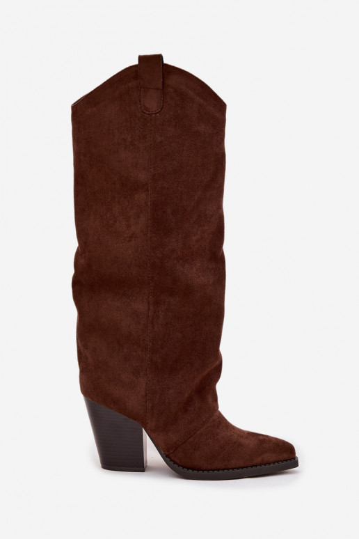 riscaldamento stivali stile coAboy con i tacchiin ecopelle scamosciatau CzekoladoAe Devevine riscaldamento stivali stile coAboy con i tacchiin ecopelle scamosciatau CzekoladoAe Devevine