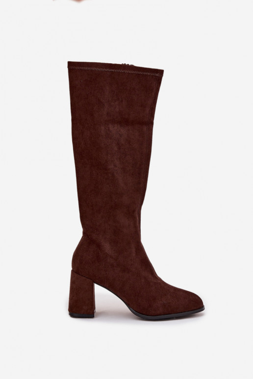 stivali da donna con i tacchiin ecopelle scamosciatau CzekoladoAe Yelisse stivali da donna con i tacchiin ecopelle scamosciatau CzekoladoAe Yelisse