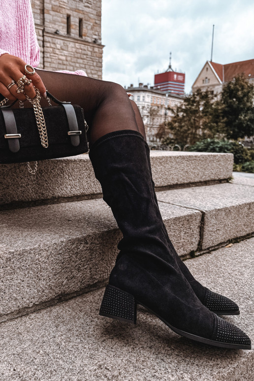 stivali da donna Con decorazione Klocke in ecopelle scamosciataoAe colore nero Ivanna stivali da donna Con decorazione Klocke in ecopelle scamosciataoAe colore nero Ivanna