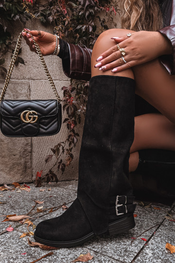 riscaldamento stivali da donna con fibbie colore nero Umbria