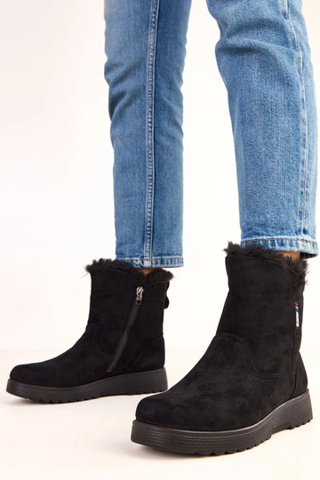 Stivaletti neri da donna in suede sintetico Breyra