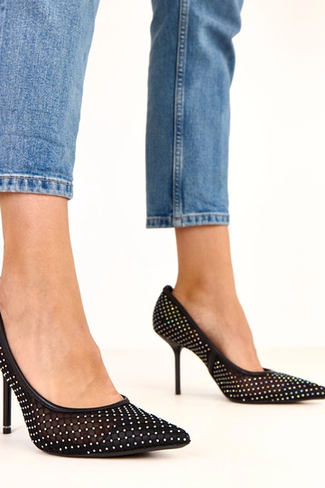 Décolleté neri in tessuto...