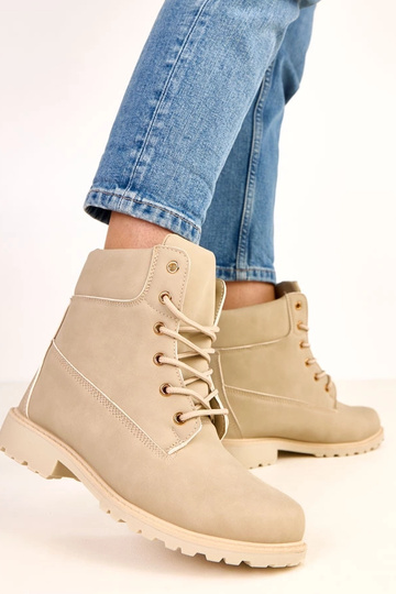 Scarpe da lavoro sabbia con rifinitura opaca Alicia 2