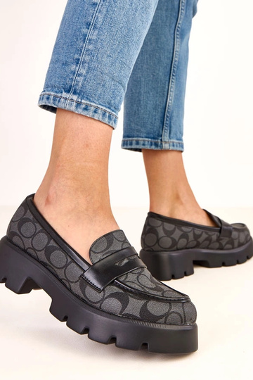 Mocassini neri con motivo... 2