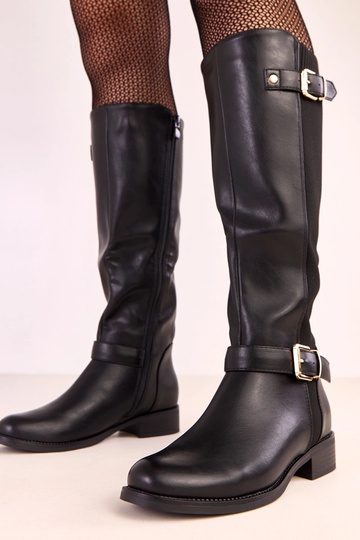 Stivali alti neri con...