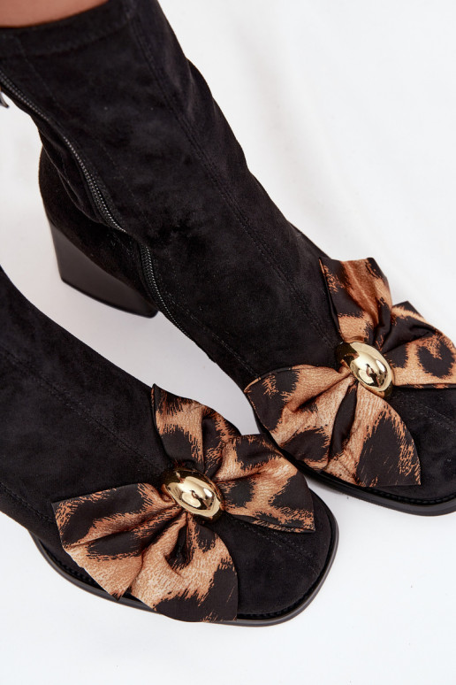 Stivali da donna con nastri Klocke D&A JC52-827 colore nero Stivali da donna con nastri Klocke D&A JC52-827 colore nero