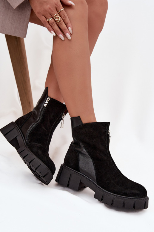 Stivali da donnaAbilitatoturalnego dalla pelle scamosciatau riscaldamento D&A JC52-874 colore nero Stivali da donnaAbilitatoturalnego dalla pelle scamosciatau riscaldamento D&A JC52-874 colore nero