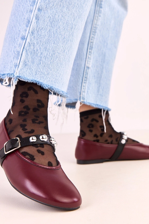 Ballerine rosse scure Faira con... Ballerine rosse scure Faira con...