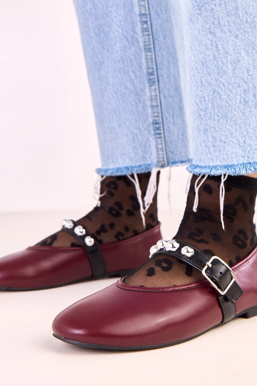 Ballerine rosse scure Faira con... Ballerine rosse scure Faira con...