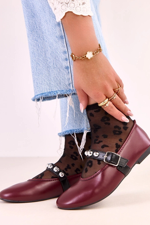 Ballerine rosse scure Faira con... Ballerine rosse scure Faira con...