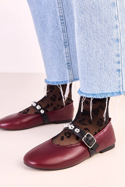 Ballerine rosse scure Faira con... Ballerine rosse scure Faira con...