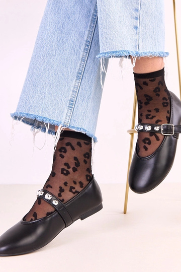 Ballerine nere Faira con fibbia decorata 2