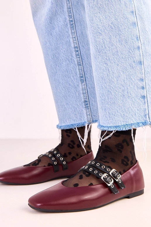 Ballerine rosse scure Alfira con... Ballerine rosse scure Alfira con...