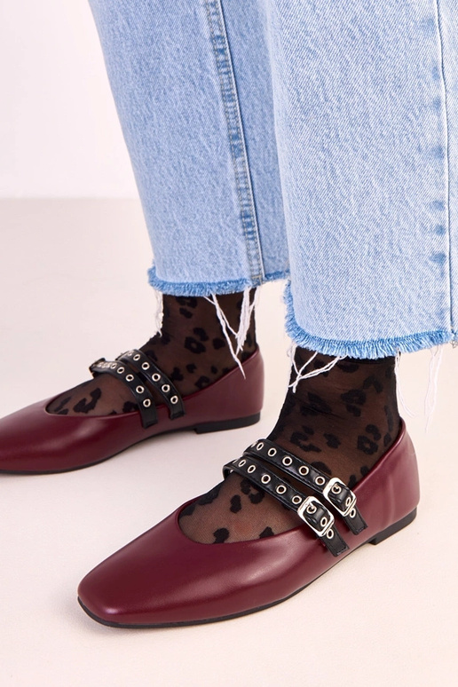 Ballerine rosse scure Alfira con... Ballerine rosse scure Alfira con...