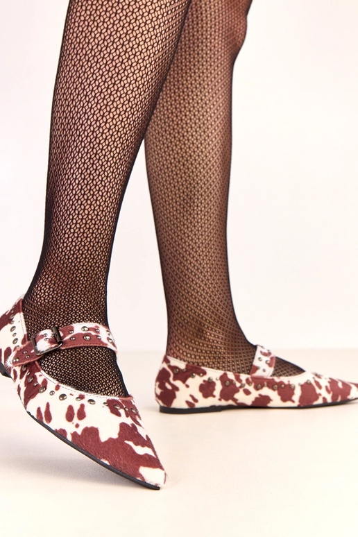 Ballerine marroni Loresi a macchie di... Ballerine marroni Loresi a macchie di...