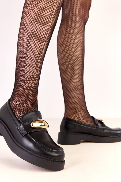 Mocassini neri Ella con decorazione... Mocassini neri Ella con decorazione...