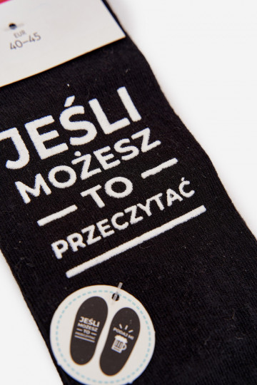 Calze da uomo con scritte "Passami una birra" nere