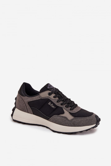 Scarpe sportive da uomo Lee Cooper LCJ-25-03-3795 grigio scuro e nere