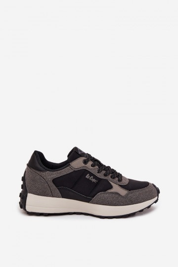 Scarpe sportive da uomo Lee Cooper LCJ-25-03-3795 grigio scuro e nere 2