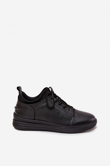 Scarpe in pelle da uomo Lee Cooper LCJ-26-33-3964 nere 2