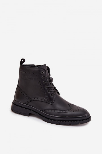 Stivali in pelle da uomo Lee Cooper LCJ-25-33-3961 neri