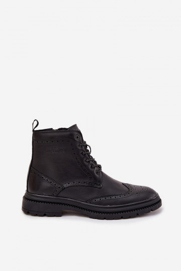 Stivali in pelle da uomo Lee Cooper LCJ-25-33-3961 neri 2