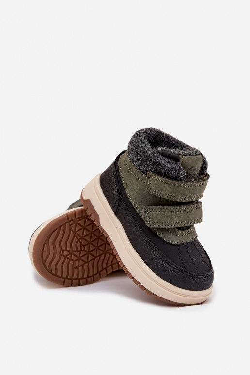 Stivali invernali Doposci per bambini con chiusure adesive verde-colore nero Darlene