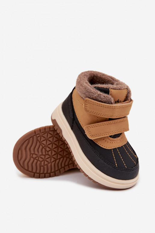 Stivali invernali Doposci per bambini con chiusure adesive colore marrone Darlene Stivali invernali Doposci per bambini con chiusure adesive colore marrone Darlene