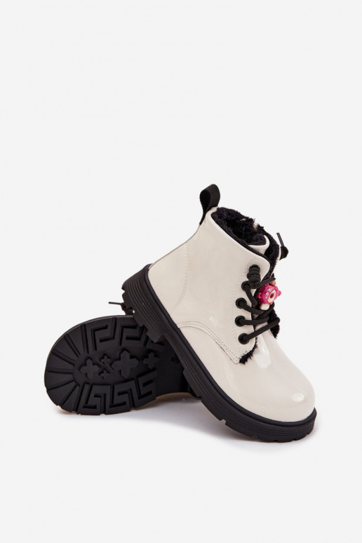 riscaldamento Stivali Infantile con effetto vernicePrzypinką Orsi di peluche Colore bianco Jovellea riscaldamento Stivali Infantile con effetto vernicePrzypinką Orsi di peluche Colore bianco Jovellea