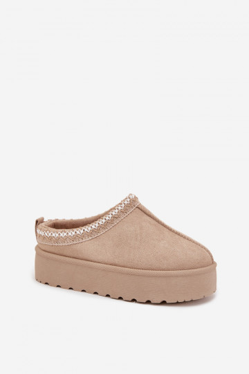 Stivali da neve Infantile GioventùHaftem con una piattaforma beige Jolisse