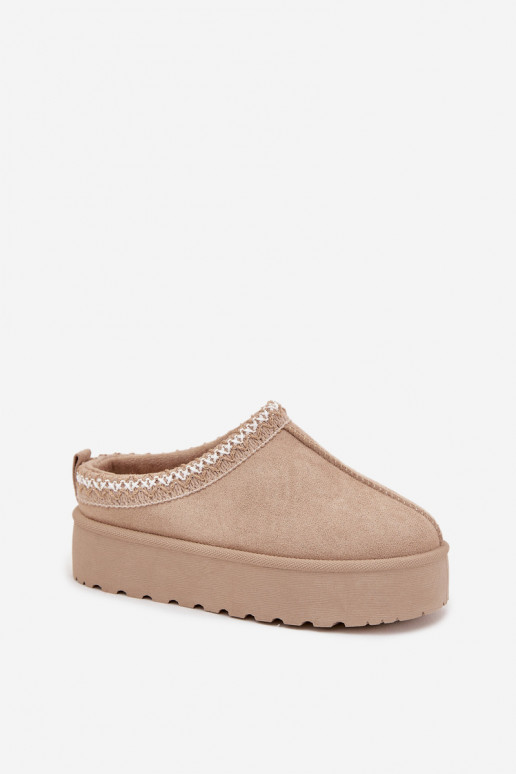 Stivali da neve Infantile GioventùHaftem con una piattaforma beige Jolisse