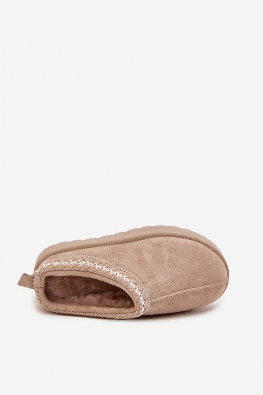 Stivali da neve Infantile GioventùHaftem con una piattaforma beige Jolisse