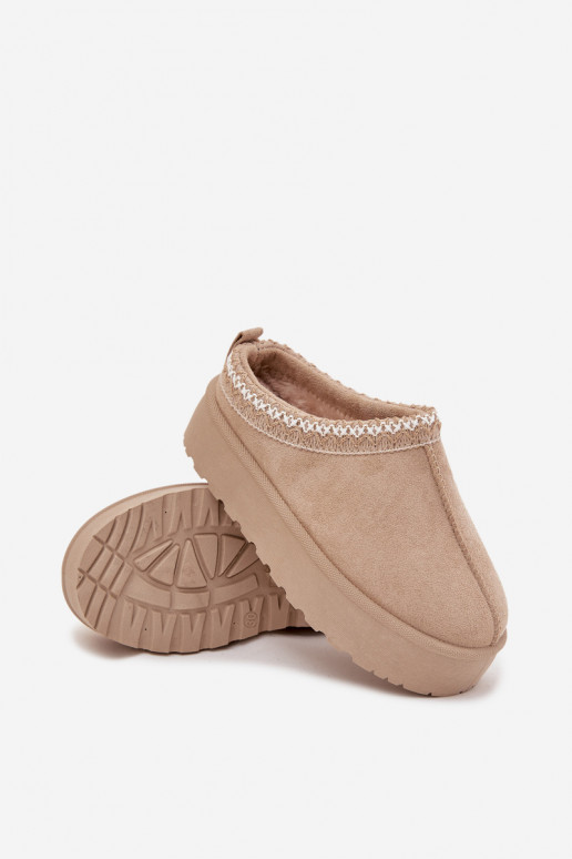 Stivali da neve Infantile GioventùHaftem con una piattaforma beige Jolisse