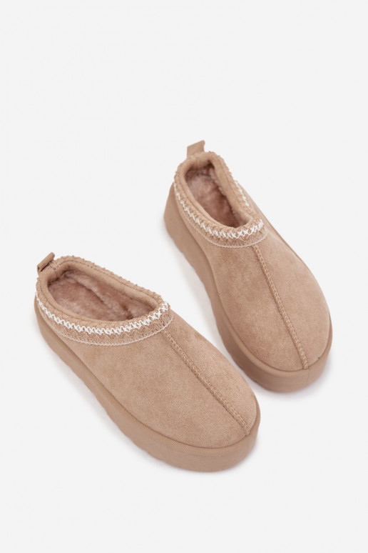 Stivali da neve Infantile GioventùHaftem con una piattaforma beige Jolisse