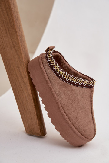 Stivali da neve Infantile GioventùHaftem con una piattaforma colore kaki Jolisse 2